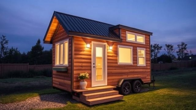 Tiny House Custom Build by Tumbleweed: Compact Folding Table Ideas for Small Spaces